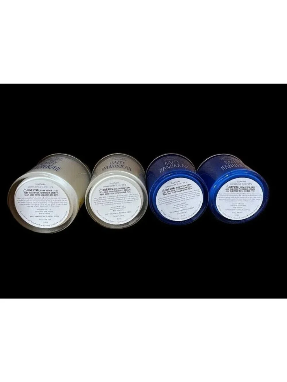 Rae Dunn Hanukkah Sugar Cookie Scented Candle Lot of 4 - 10.5 oz Each New - Picture 3 of 7